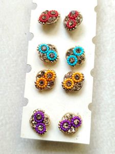 Colorful Stud Earring Set