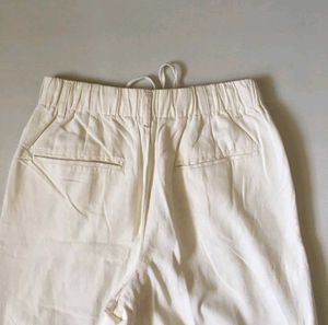 White Cotton Ballon Pants