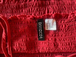 Coral Spaghetti Strap Mini Fit &amp; Flare Party Dress