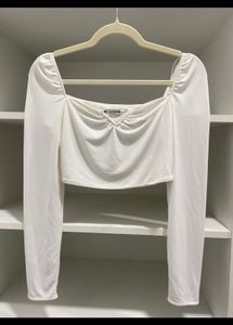 Zara White Long sleeve Top