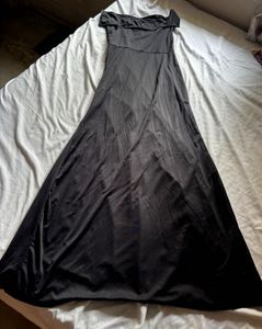 Black Long Gown With High Slit