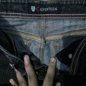 Dark Wash Grey Skinny Jeans
