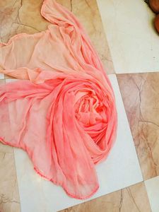 Peach Chiffon Dupatta