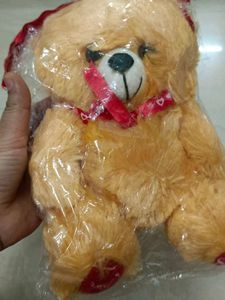 Stuffed teddy and panda piggy bank