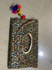 Ethnic Print Clutch Bag