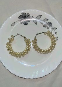 Pearl Hoop Earrings