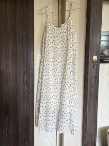 White Printed Slip Dress