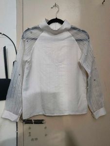 Elegant Sheer Sleeve Top