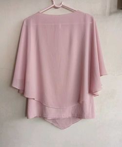 Elegant Pink Cape Top
