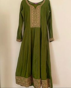 Regal Olive Anarkali set