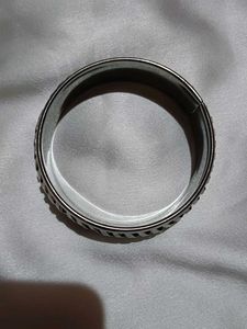 Black Silver Tone Bangle