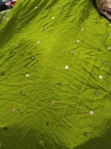 Green Embellished Dupatta