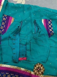 Elegant Teal Saree