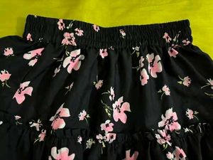 Floral Tiered Mini Skirt