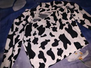 Cow Print Co-ord Set For Girls