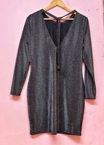 Hotdeal❤️‍🔥H&amp;M Black Velvet Sparkly Dress Women&#39;s