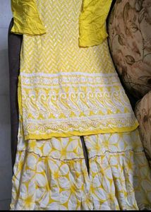 Yellow Floral Print Dress