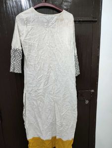 White Printed Kurta
