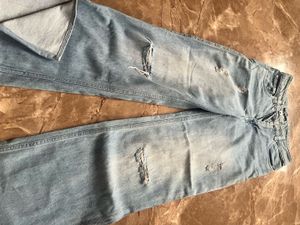 Wide Leg Torn Jeans
