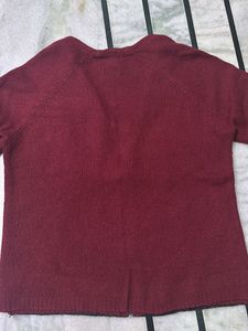Maroon And Black Sweater For Women