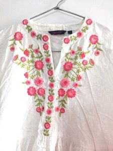 Pure Cotton Embroidered Kurti