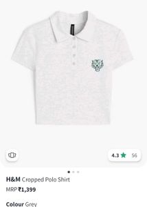 H&amp;M Cropped Polo Shirt