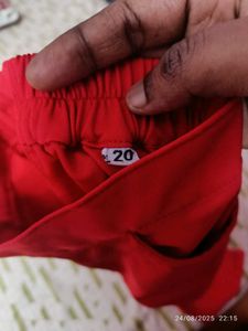 (Donation)1-3 Age Girl Red Casual Pants