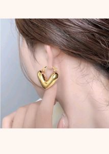 Gold Heart Earrings