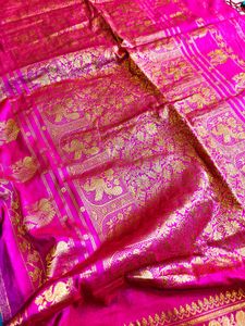 Pure Silk Electric Blue Kanjivaram Saree