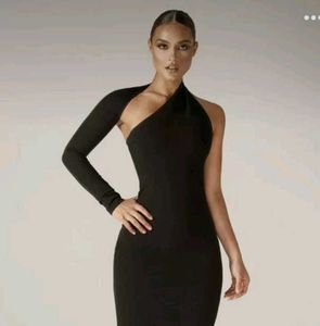 Shein Black One Shoulder Sleeve Wrap