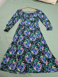 ZARA Floral Print Midi Dress
