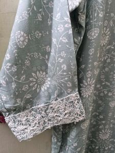 Elegant Blue Floral Kurta