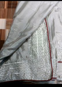 Karva Chauth Special Embroidery Saree With Blouse