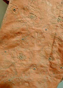 Embroidered Peach  Top with bell sleeves