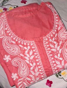 Pink Embroidered Kurti ❤️