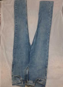 Light Wash Denim Jeans Skinny Fit