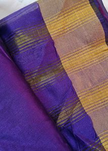 Violet Golden Saree