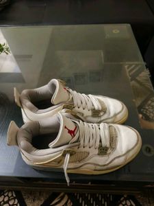 White Oreo Air Jordan 4 Sneaker