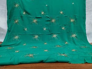 Green Embroidered Saree