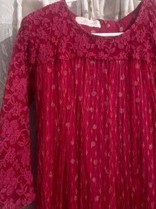 Embroidered Net Anarkali Dress
