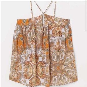 Paisley Print Halter Top