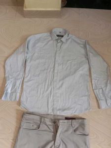 Grey Colour Men's Shirt And Pant