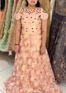 $@L€ 🆕 “Diva” Original Bridal Peach Sequins Gown