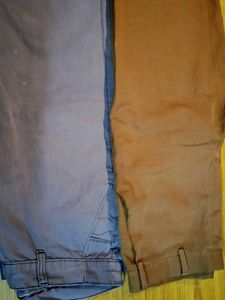 Combo of 2 Pants - Grey &amp; Brown