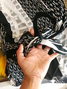 Branded Black and White One-piece