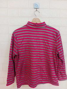 Striped Turtleneck Top
