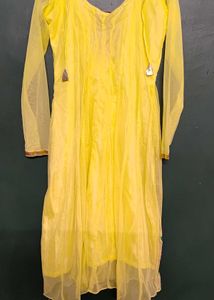 Bright flowing kurta with Dupatta
