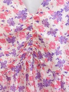Pink Floural Peplum Top