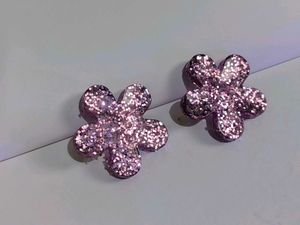 Glitter Flower Stud Earrings