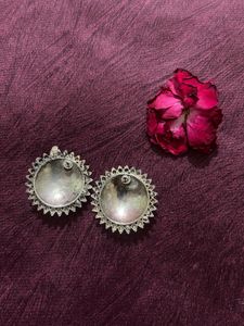 Silver Boho Stud Earrings